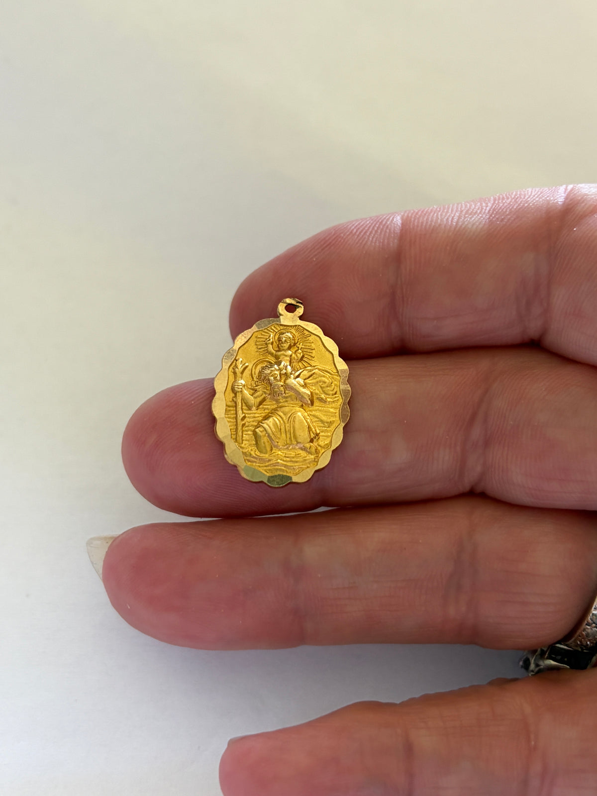 9ct vintage st christopher charm by Georg Jensen, circa 1967 3.67g