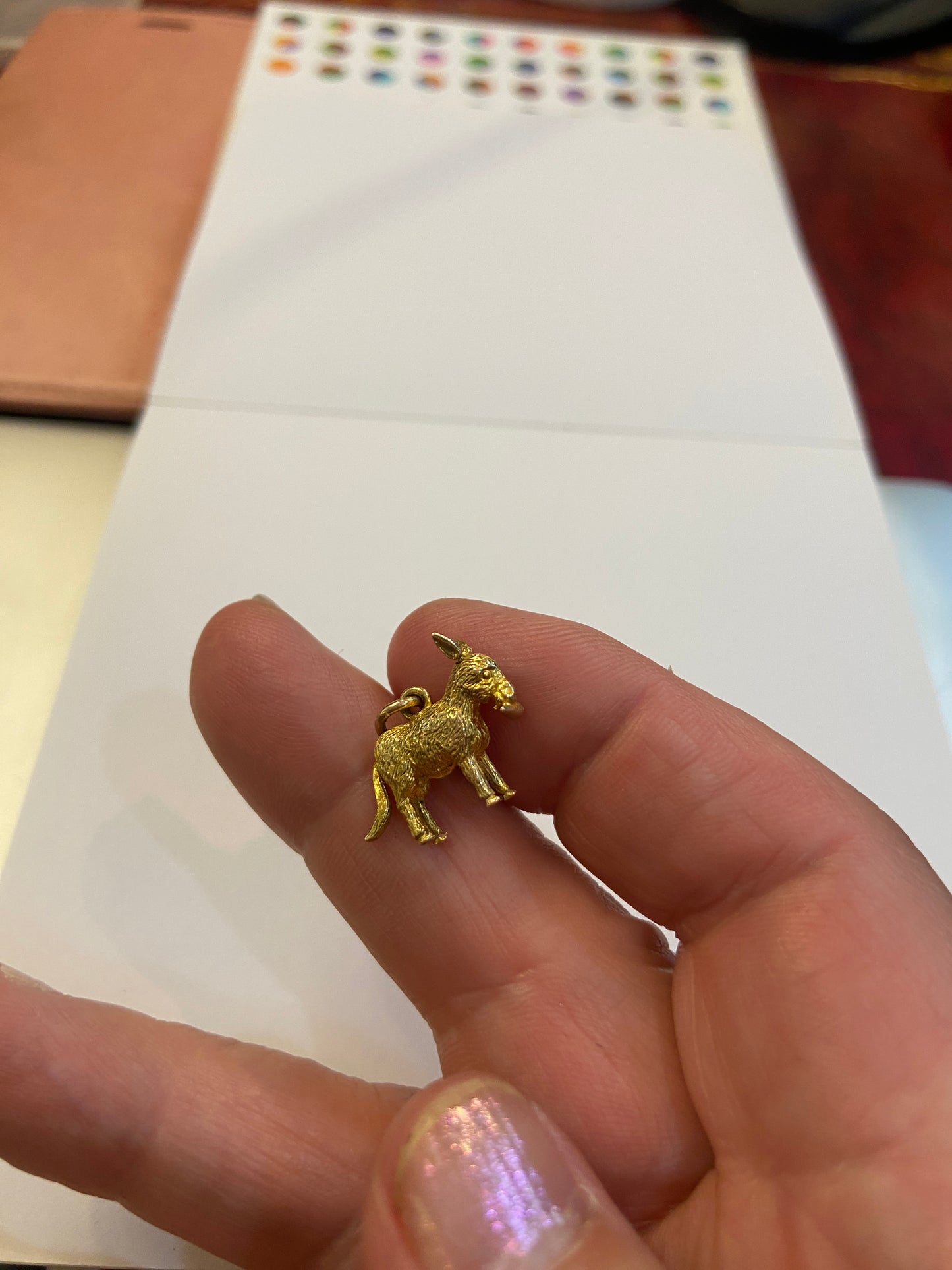 9ct vintage donkey charm with moving ears circa 1968