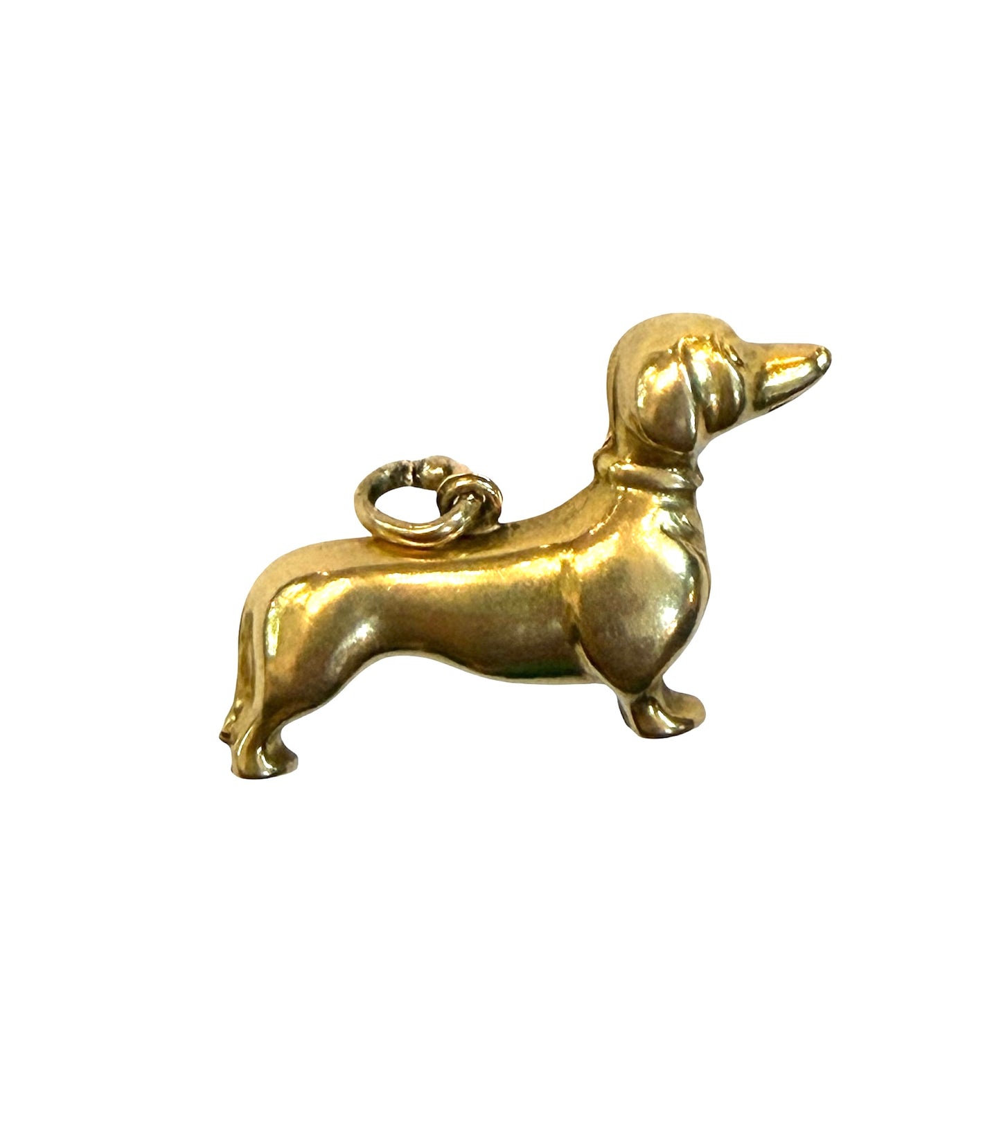 9ct vintage dachshund dog charm by AJld 1.98g circa 1967