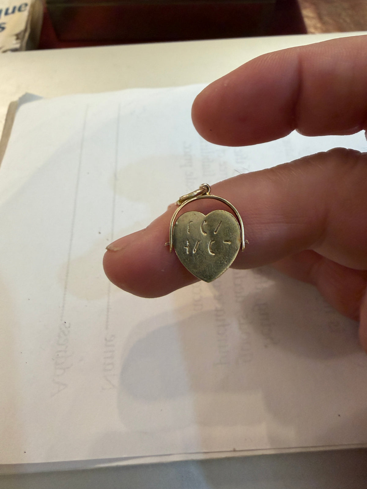 9ct vintage i love you spinner circa 1977 by WHC
