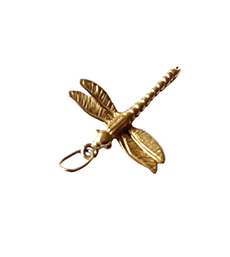 9ct vintage Dragonfly charm. very small