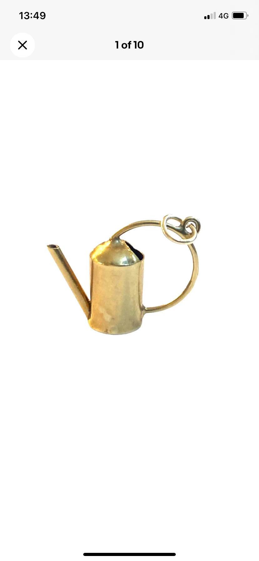 9ct vintage watering can charm