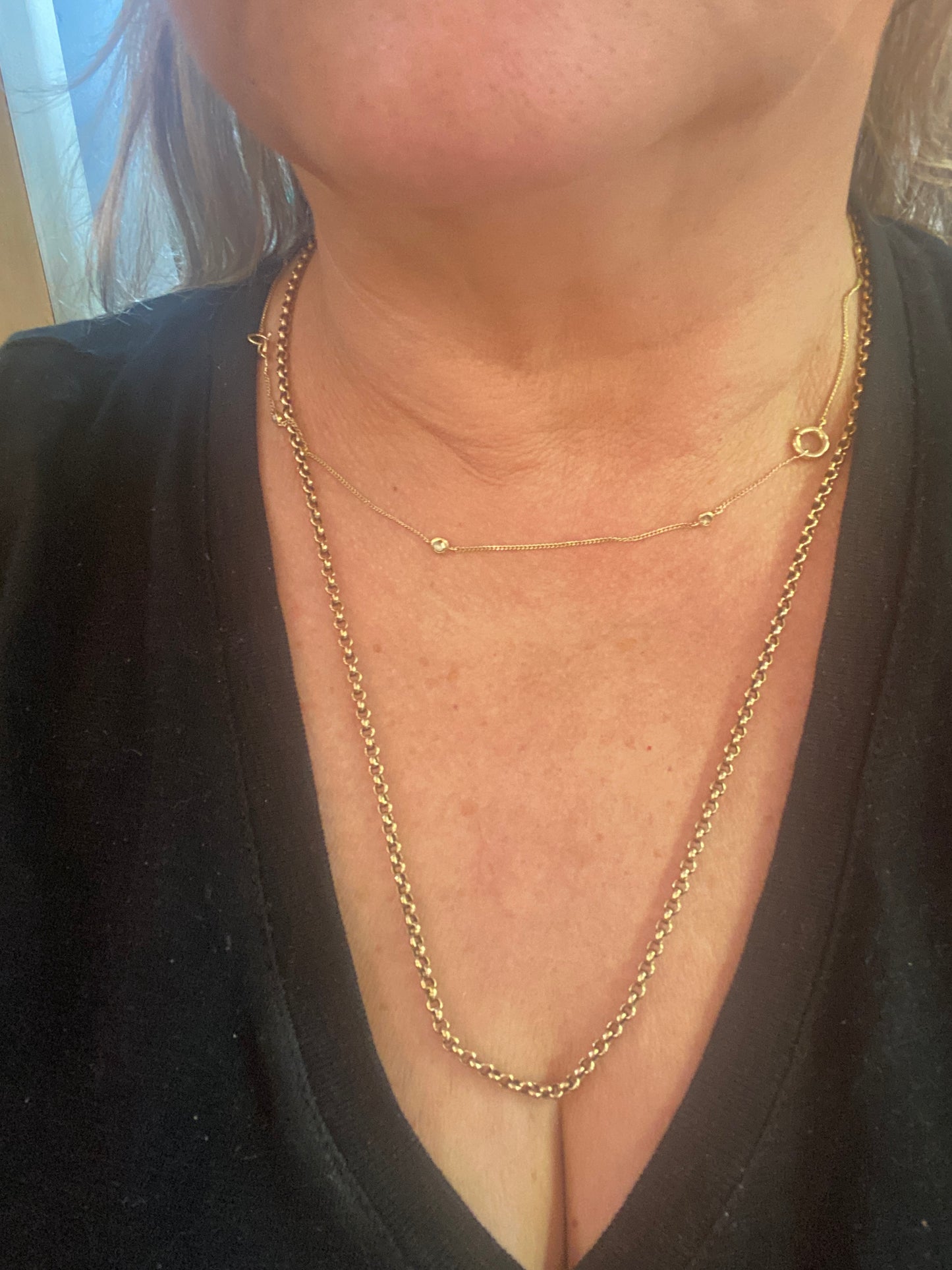 9ct vintage belcher link chain 25 1/2 inches (65 cm) 8.2g