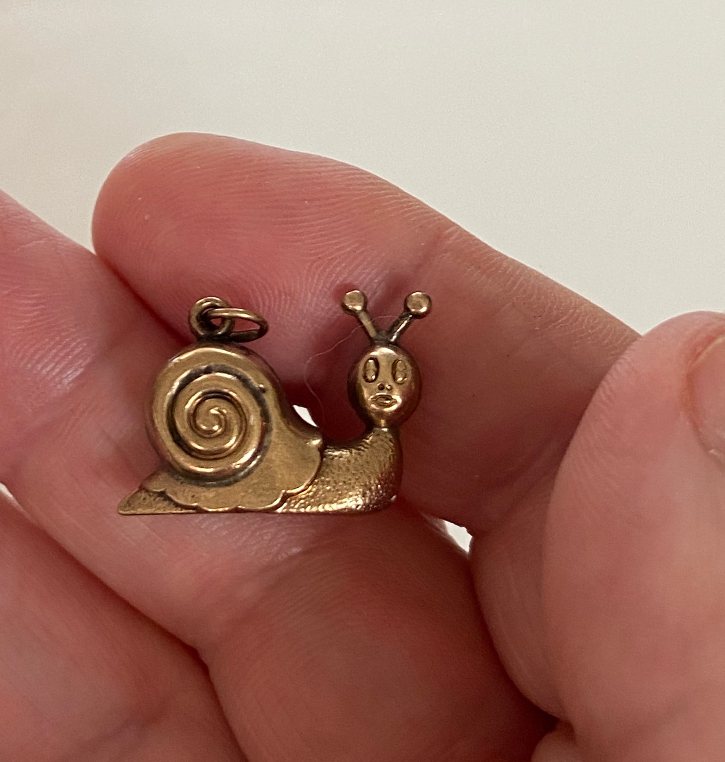 9ct vintage snail charm circa 1973 by S&K