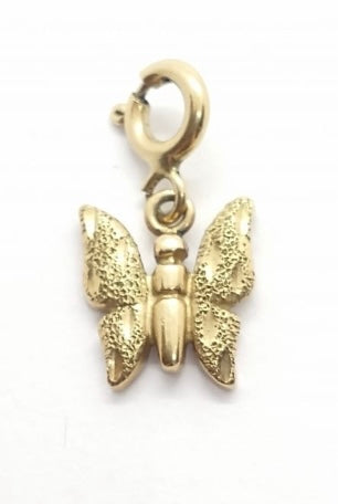 9ct pre owned butterfly charm / pendant