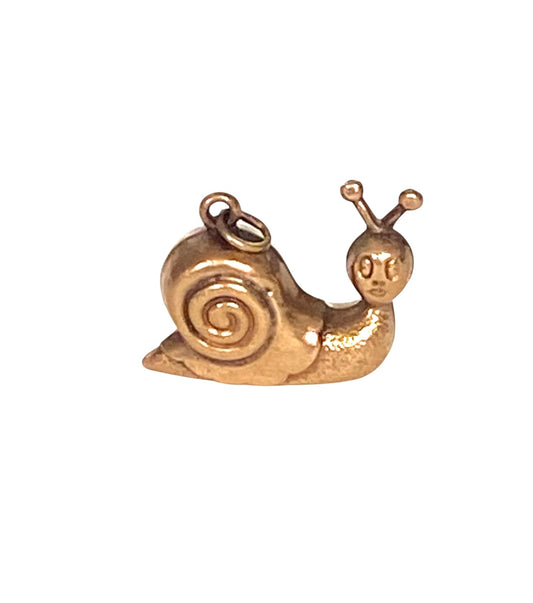 9ct vintage snail charm circa 1973 by S&K