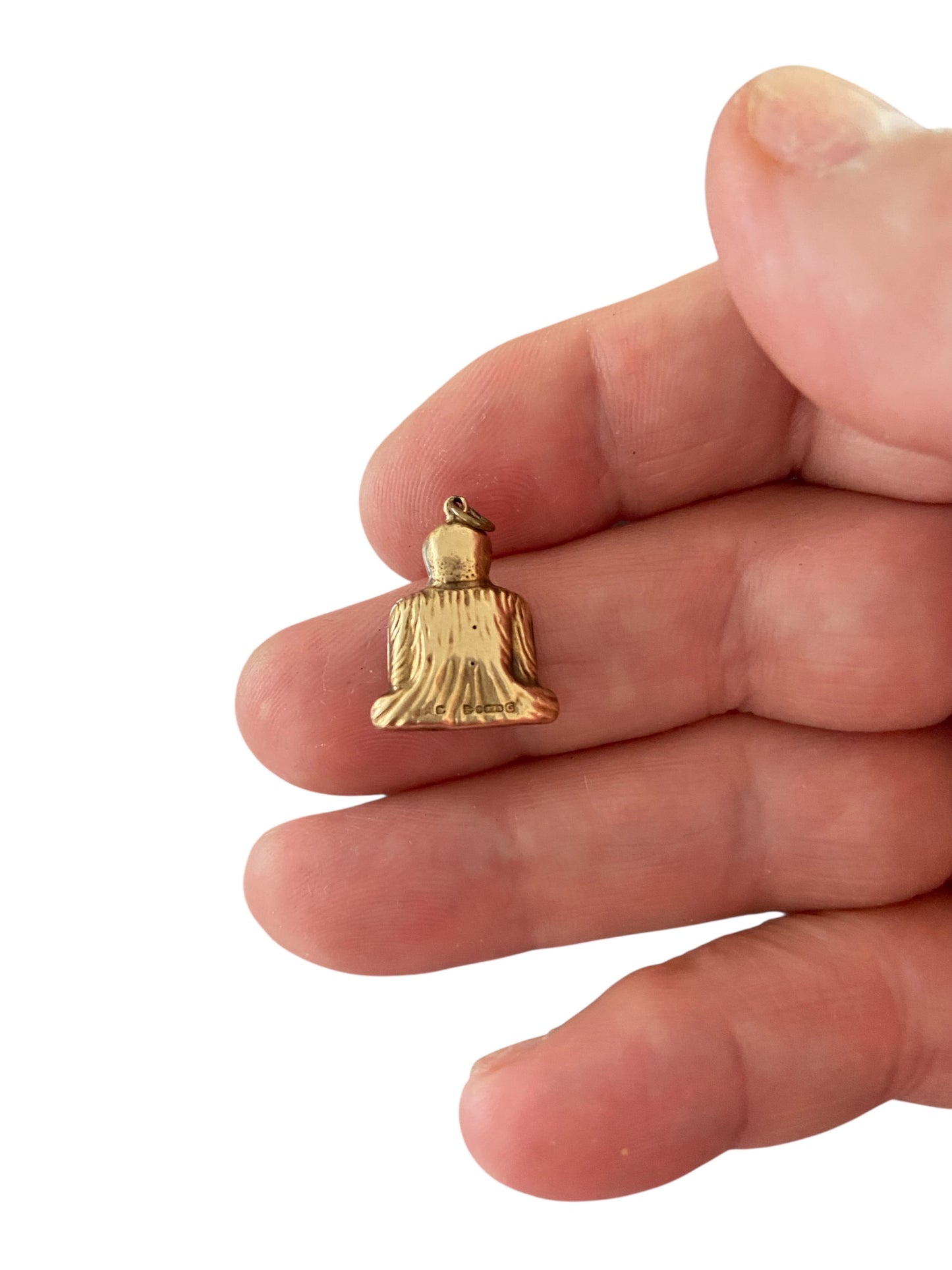 9ct vintage Buddha charm circa 1957 Chester, hollow
