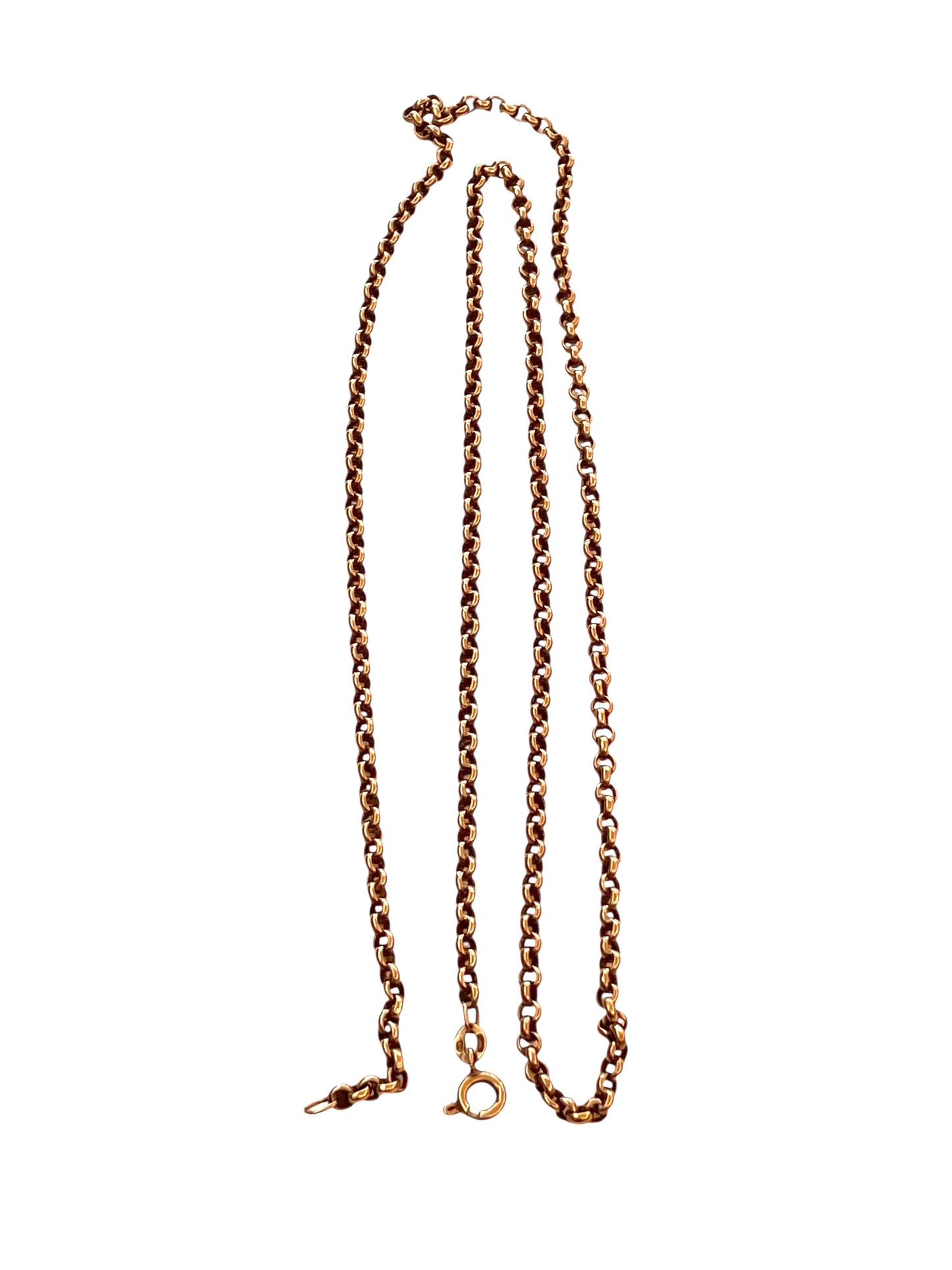 9ct vintage belcher link chain 25 1/2 inches (65 cm) 8.2g