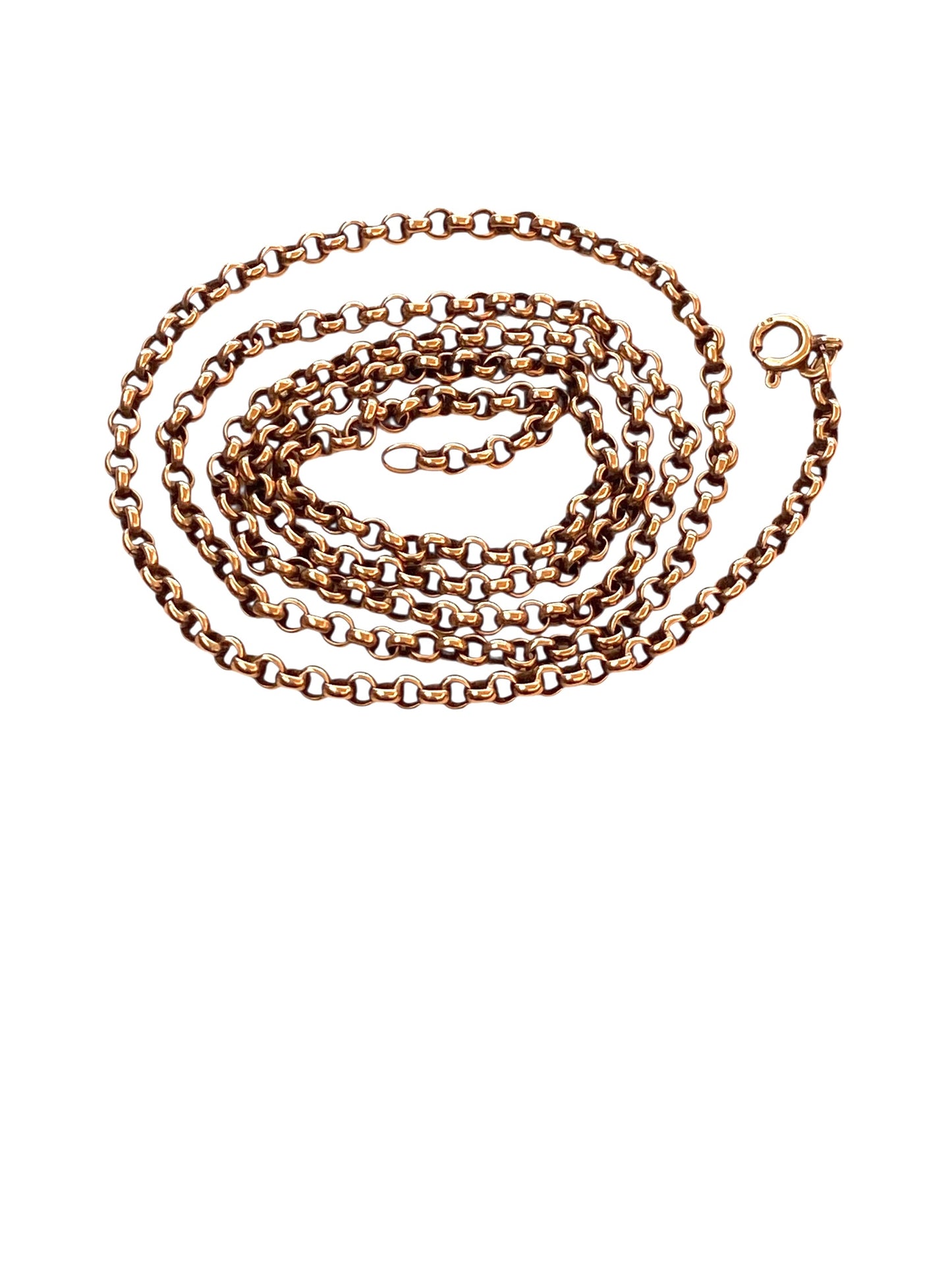 9ct vintage belcher link chain 25 1/2 inches (65 cm) 8.2g