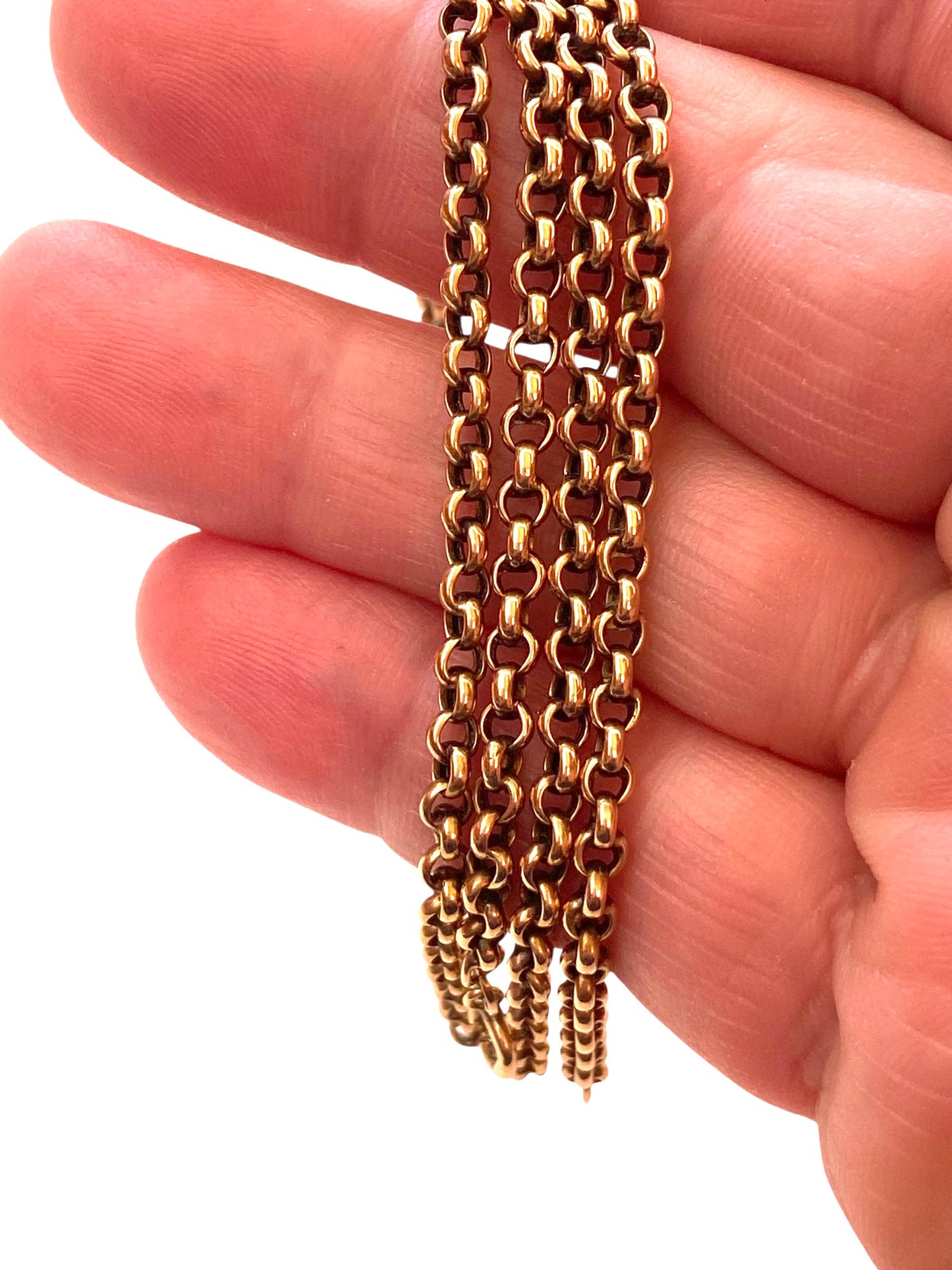 9ct vintage belcher link chain 25 1/2 inches (65 cm) 8.2g