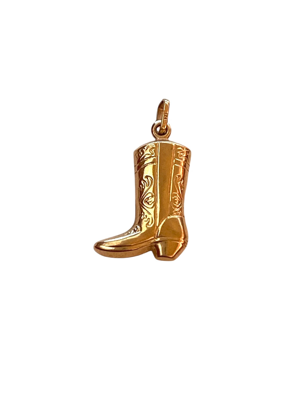 9ct vintage cowboy boot charm , 0.7g