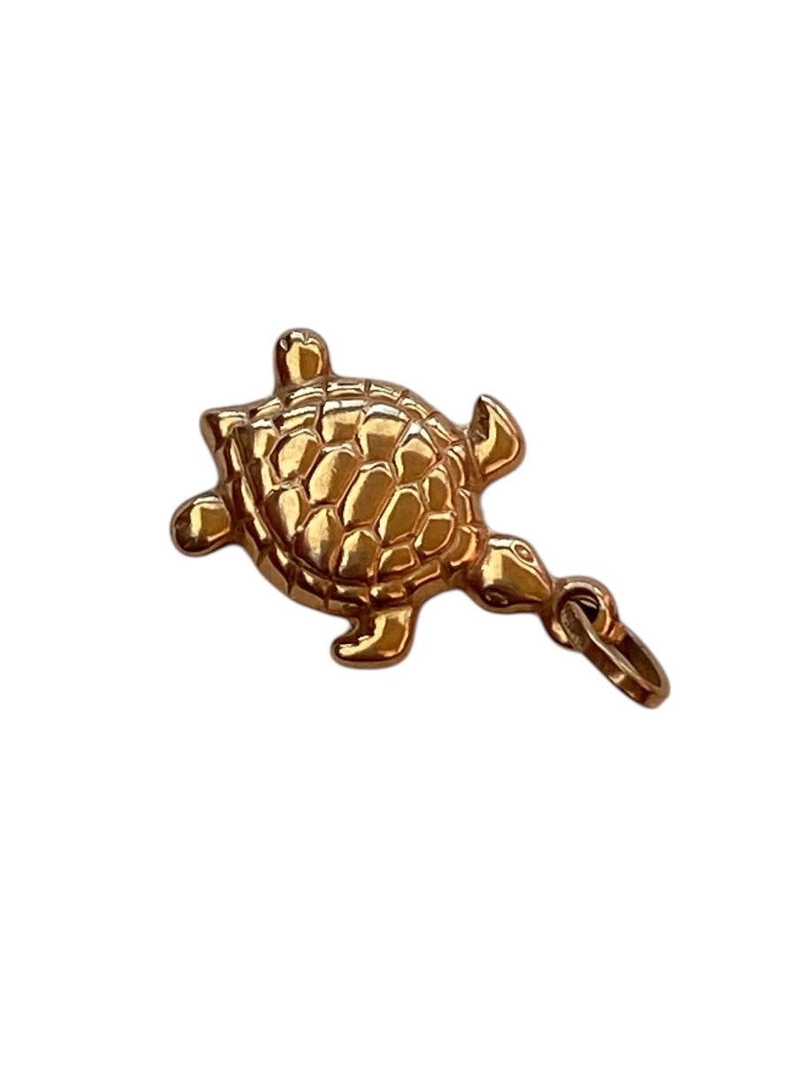 9ct vintage sea turtle charm , hollow charm  1.3g