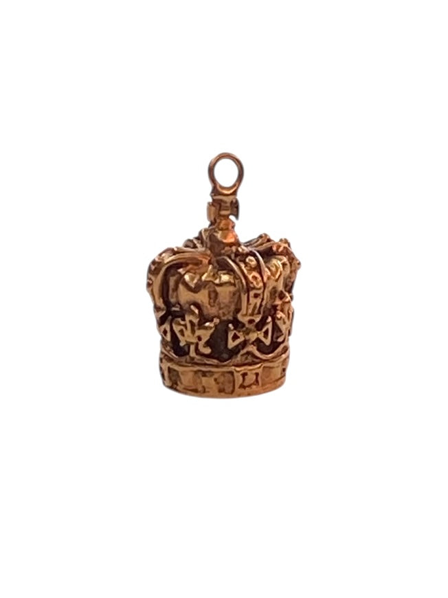 9ct vintage crown charm circa 1972 London 4.3g