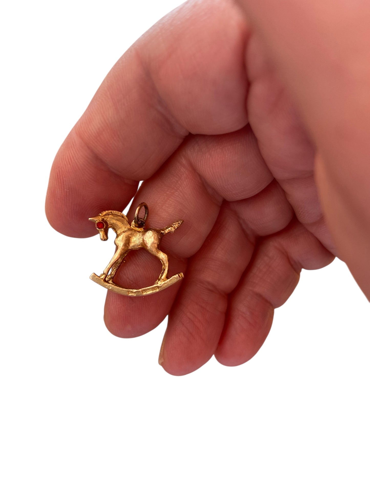 9ct rocking horse charm, circa 1960s