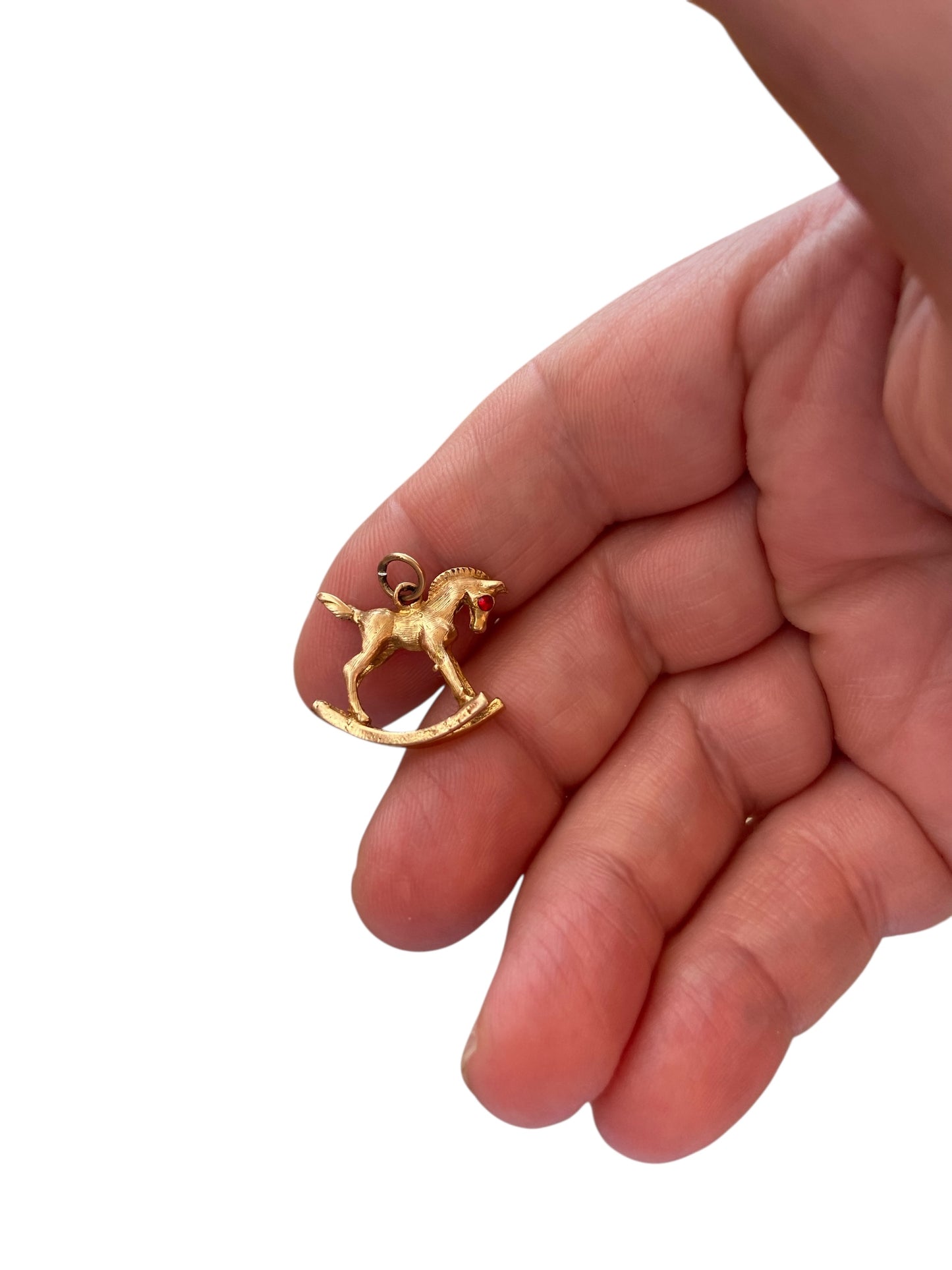 9ct rocking horse charm, circa 1960s