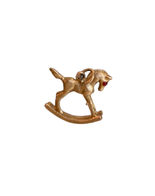 9ct rocking horse charm, circa 1960s