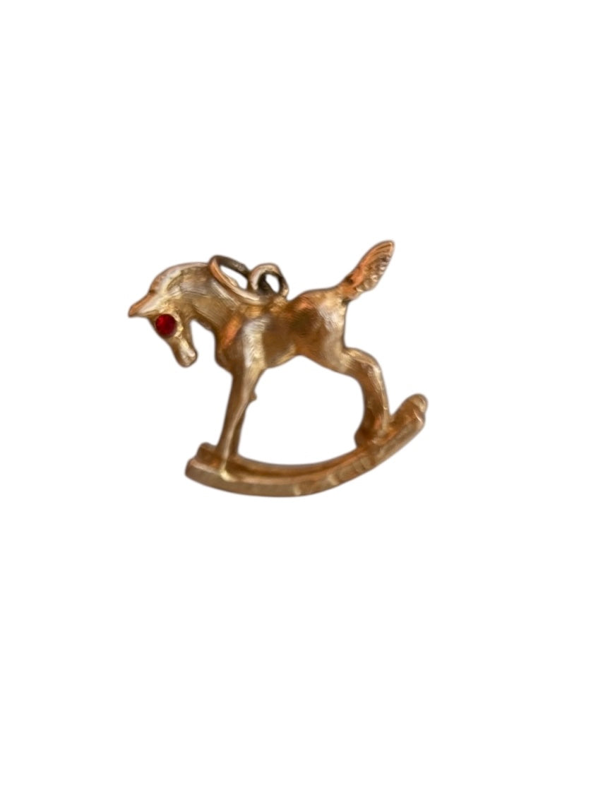 9ct rocking horse charm, circa 1960s