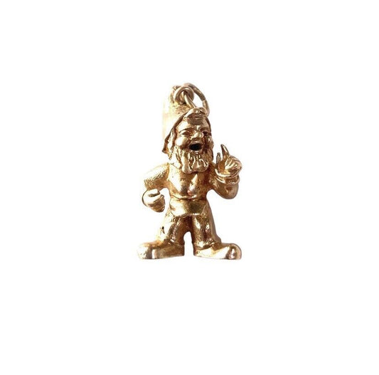 9ct vintage Gnome charm  big and heavy 10.9g circa 1974