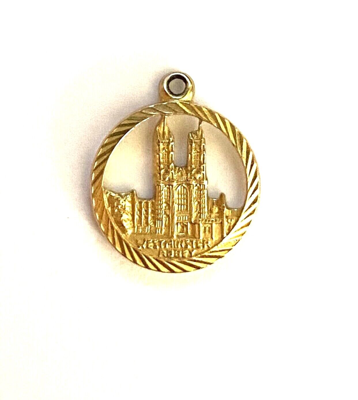 9ct vintage westminster abbey disc charm by Georg jensen